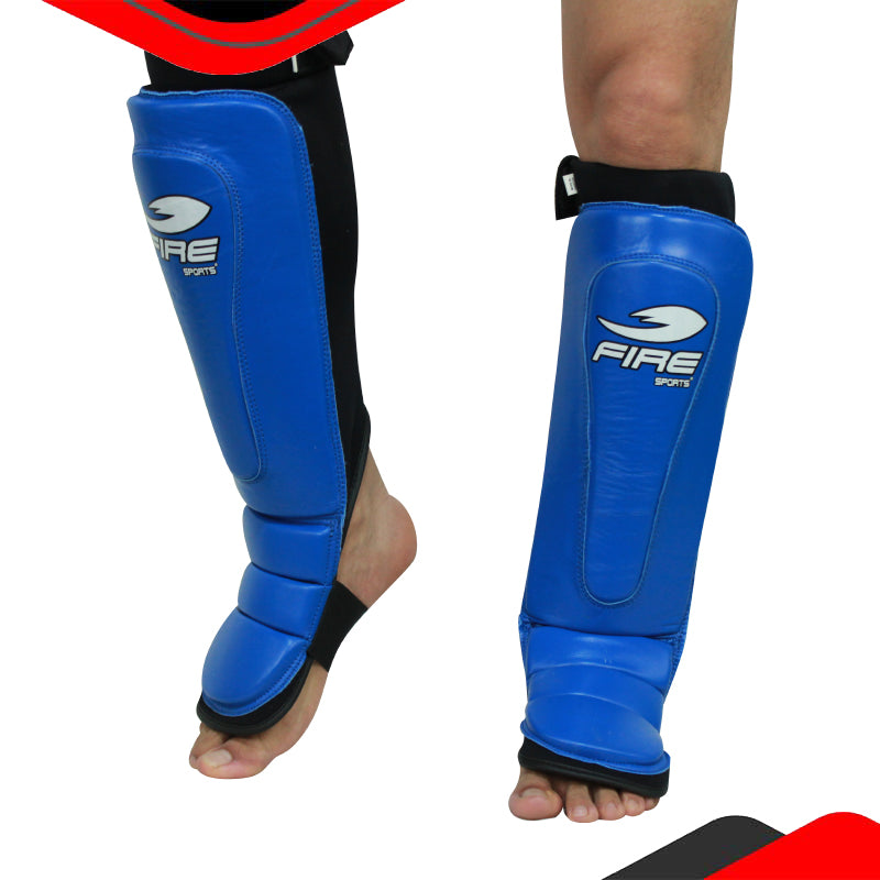 Espinilleras de PIEL TIPO CALCETA para artes marciales
