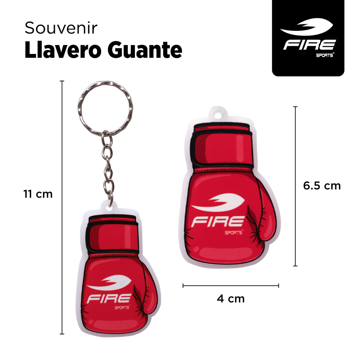 Llavero souvenir guantecito Acrilico