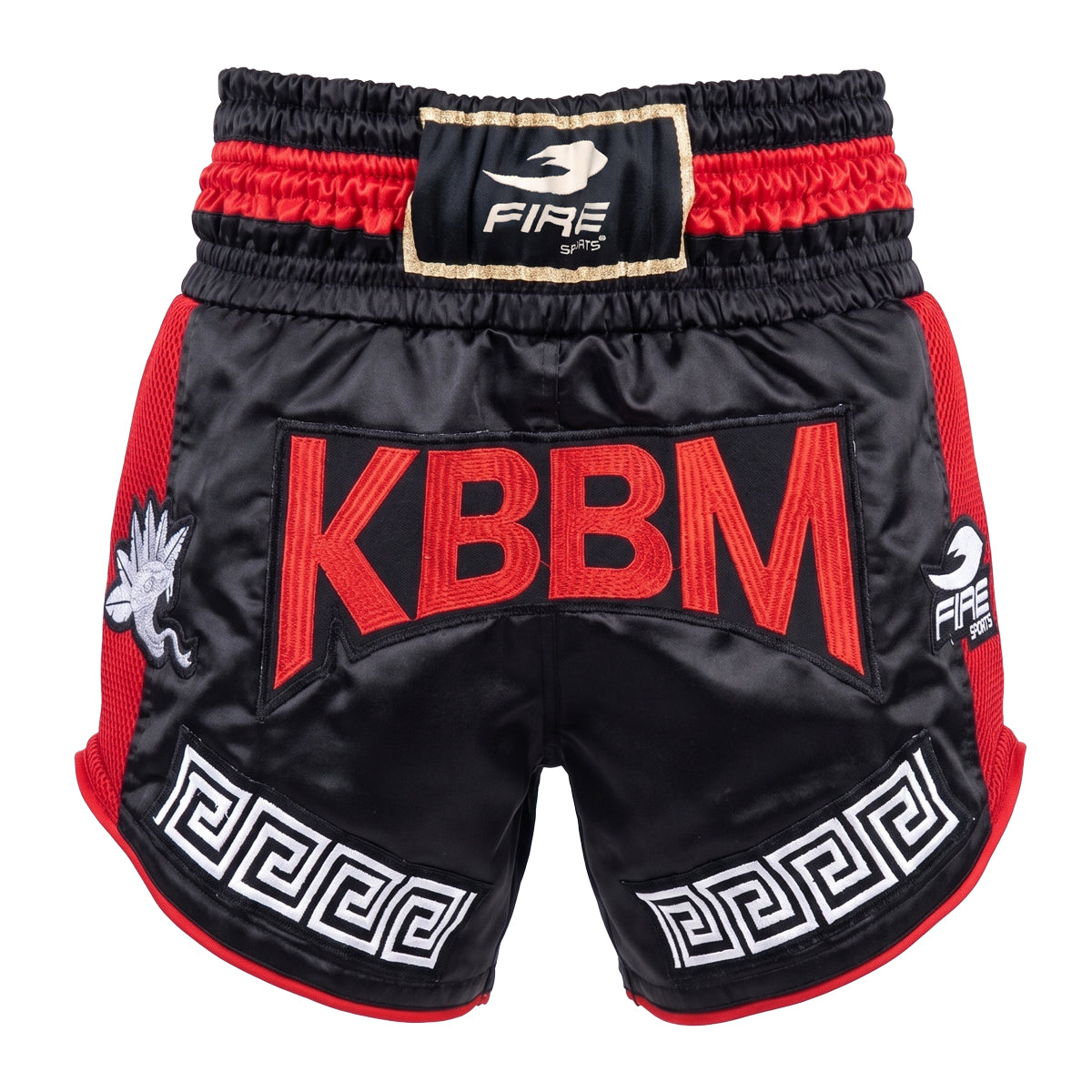 Short de Kick Boxing Fire Sports Negro-Rojo