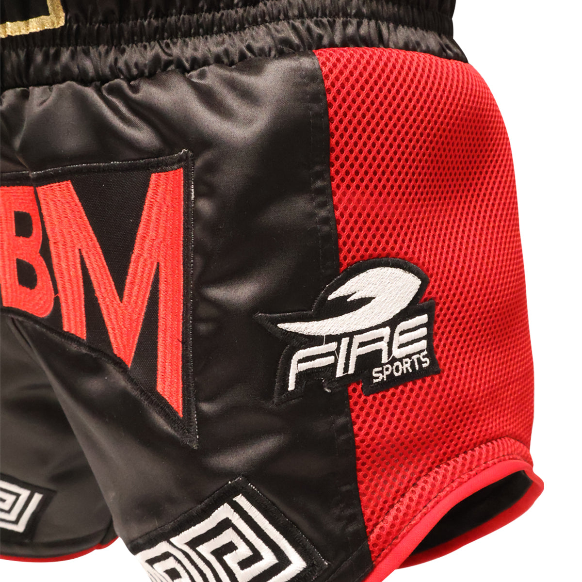 Short de Kick Boxing Fire Sports Negro-Rojo