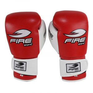 Par de Zapatillas LARGA profesional para Boxeo BLANCO/NARANJA – Fire Sports