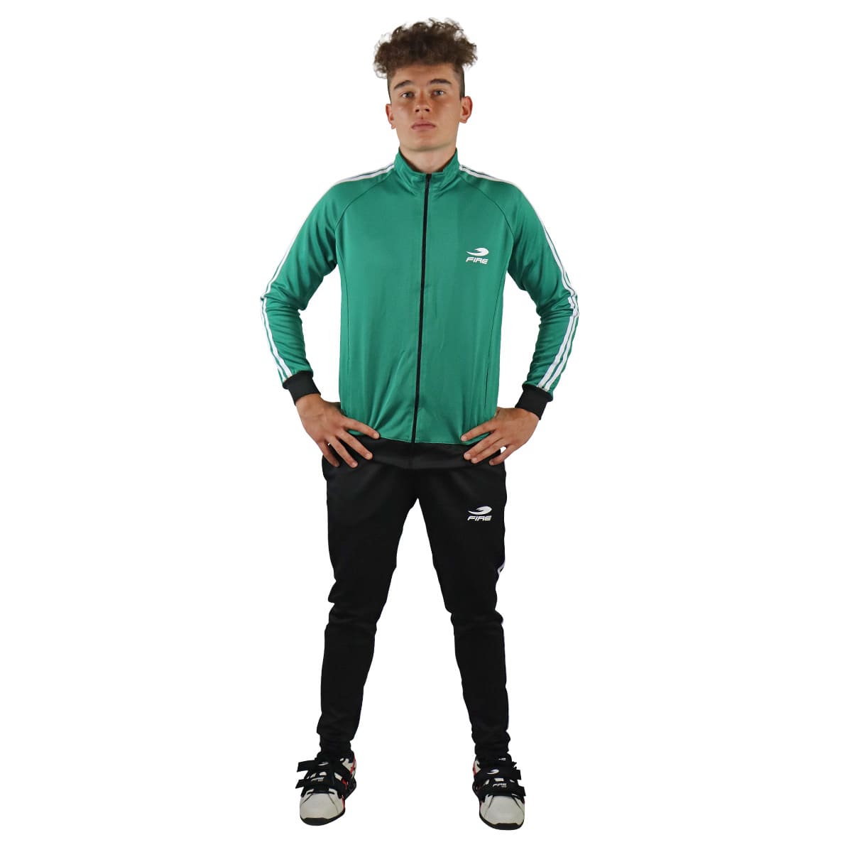 Conjunto Deportivo Fire Sports Pants Varonil M3 Verde/Negro